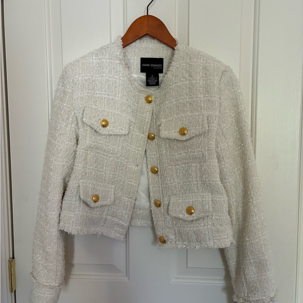 Mark Edwards Studio White Textured Jacket
